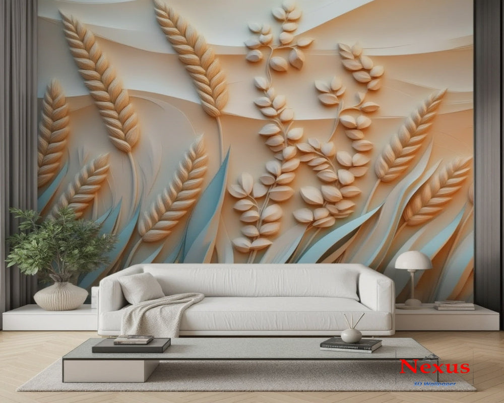 3D Wallpaper Golden Harvest